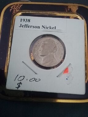 1938 Jefferson Nickel - Silver-Tone US Coin